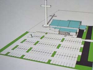 A rendering of the planned cross in Corpus Christi, Texas. It will be the largest in the United States.